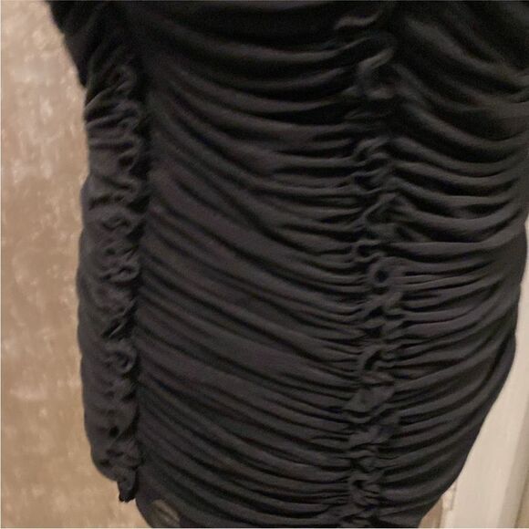 KOBI HALPERIN Elegant Black Ruched Sleeveless Top, M - Picture 5 of 9